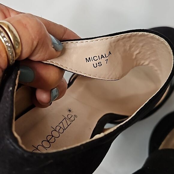 Shoe Dazzle Miciala Black heels size 7 - Picture 6 of 9